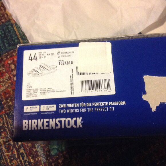 Birkenstock Men's Black Regular Fit Uji Slip On Sandals-USA size 11M- New in Box - Picture 9 of 10